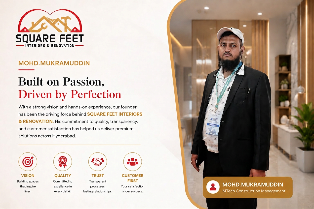 Mohd. Mukramuddin — Founder & Managing Director, Square Feet Interiors & Renovation