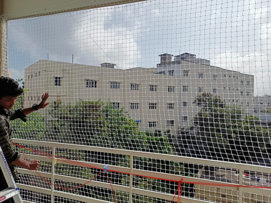 Balcony Safety Net Installation