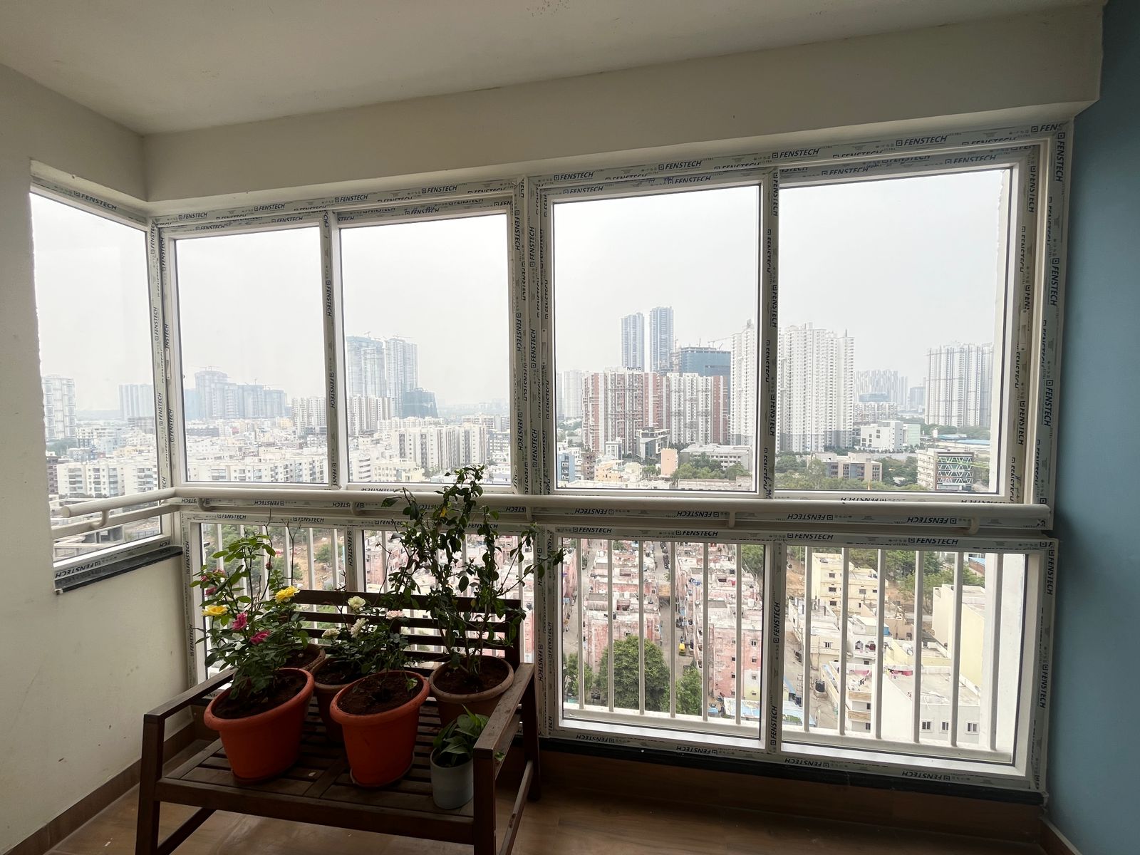 UPVC Windows with Mild Steel Grill